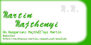 martin majthenyi business card